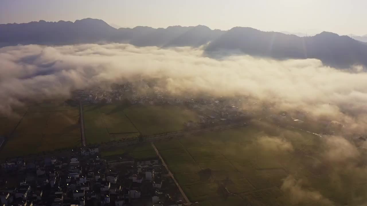 安徽省黄山市黟县日出云海视频素材