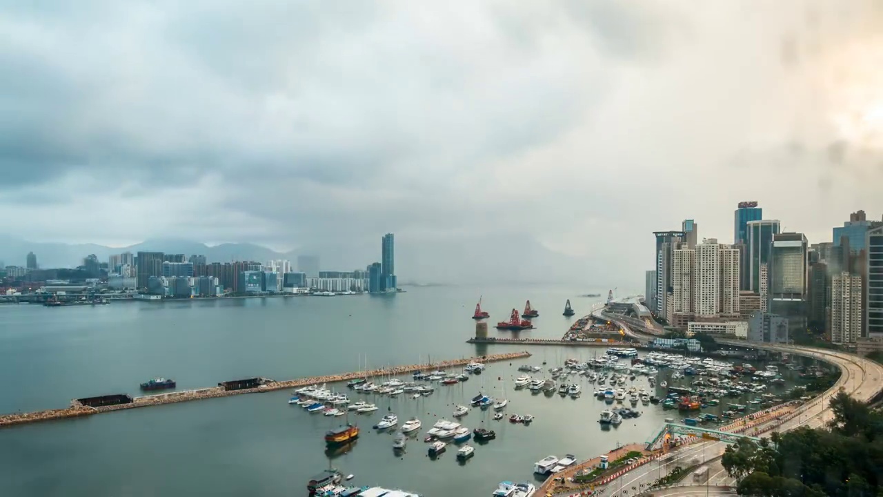 香港城市风光4k延时视频视频素材