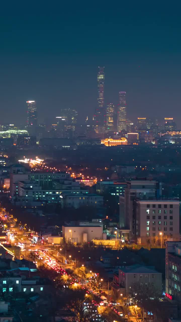 北京城市夜景视频素材