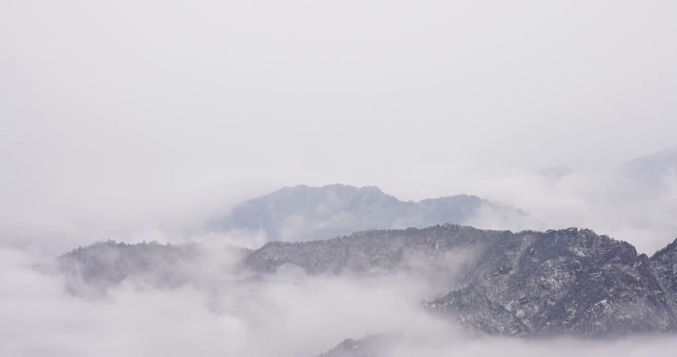 黄山冬季云海视频素材