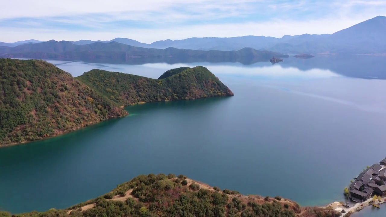 云南泸沽湖风光视频素材