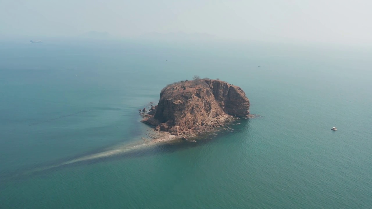 大连棒棰岛海洋航拍风光视频素材