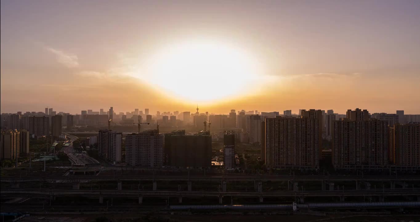 成都日转夜视频素材