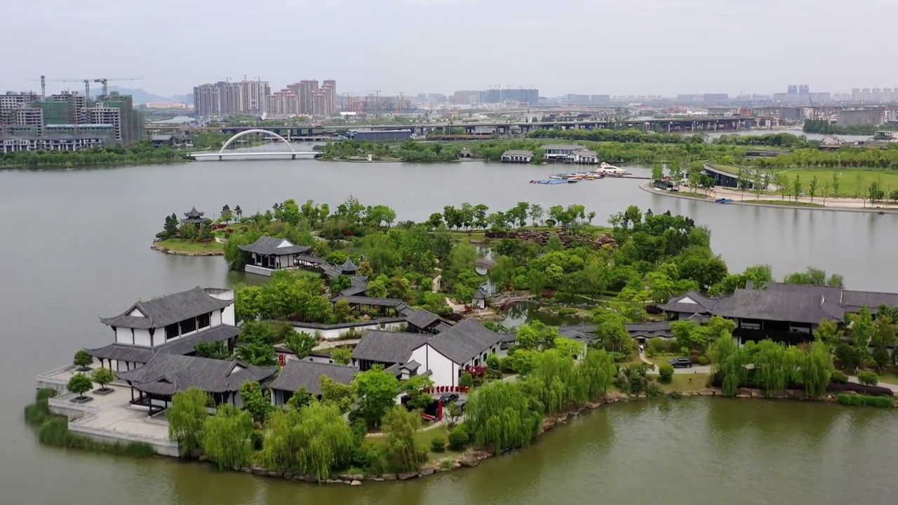 浙江绍兴迪荡湖风光视频素材