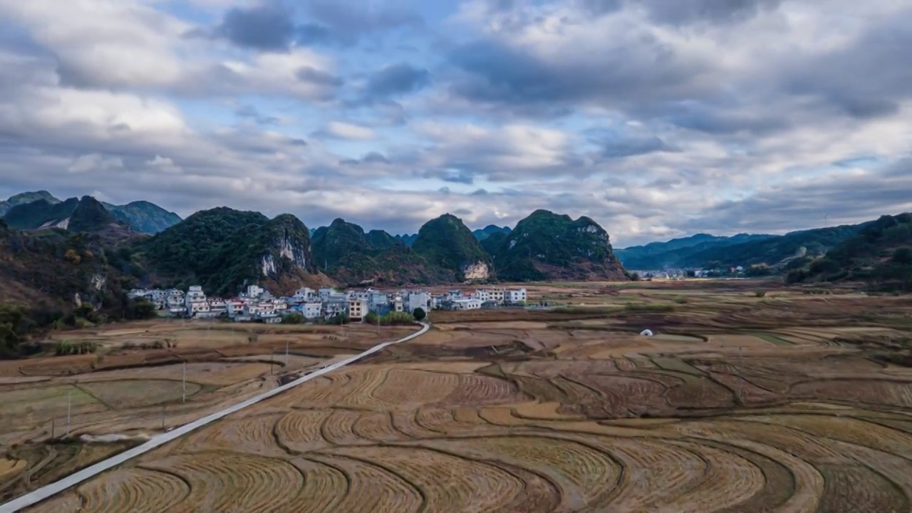 广西壮族自治区南宁市马山县白山镇航拍视频素材