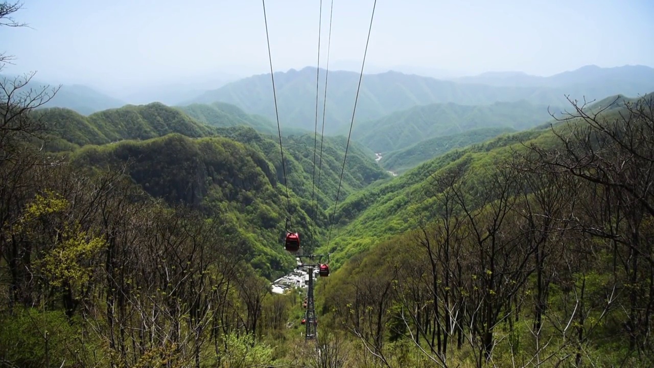 牛背梁索道视频素材