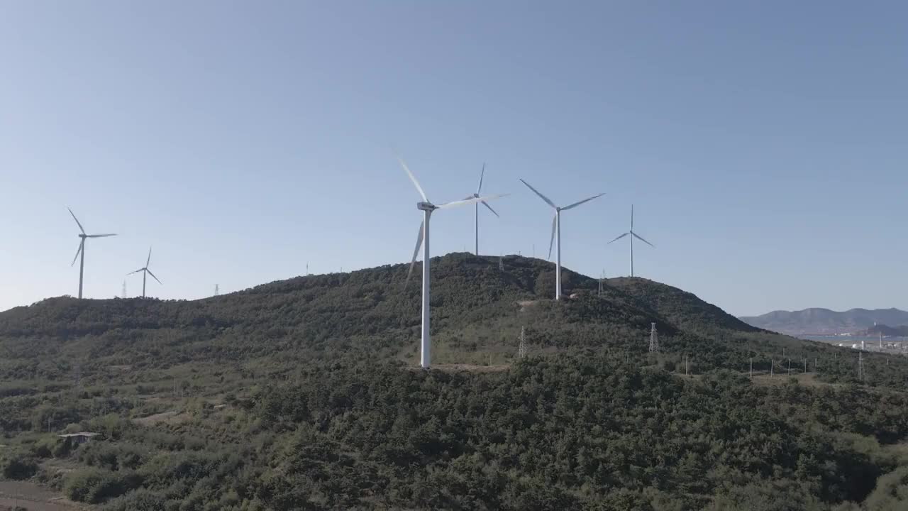 风电机航拍视频素材