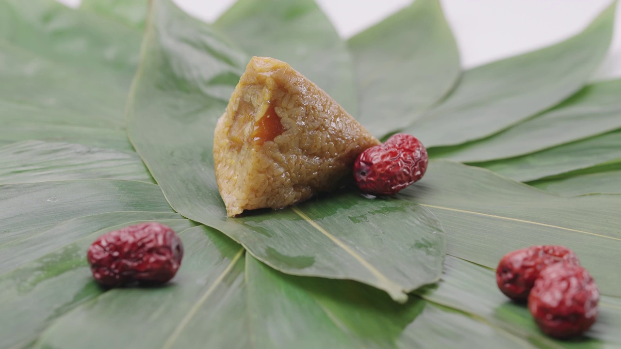 粽子与食材特写视频素材