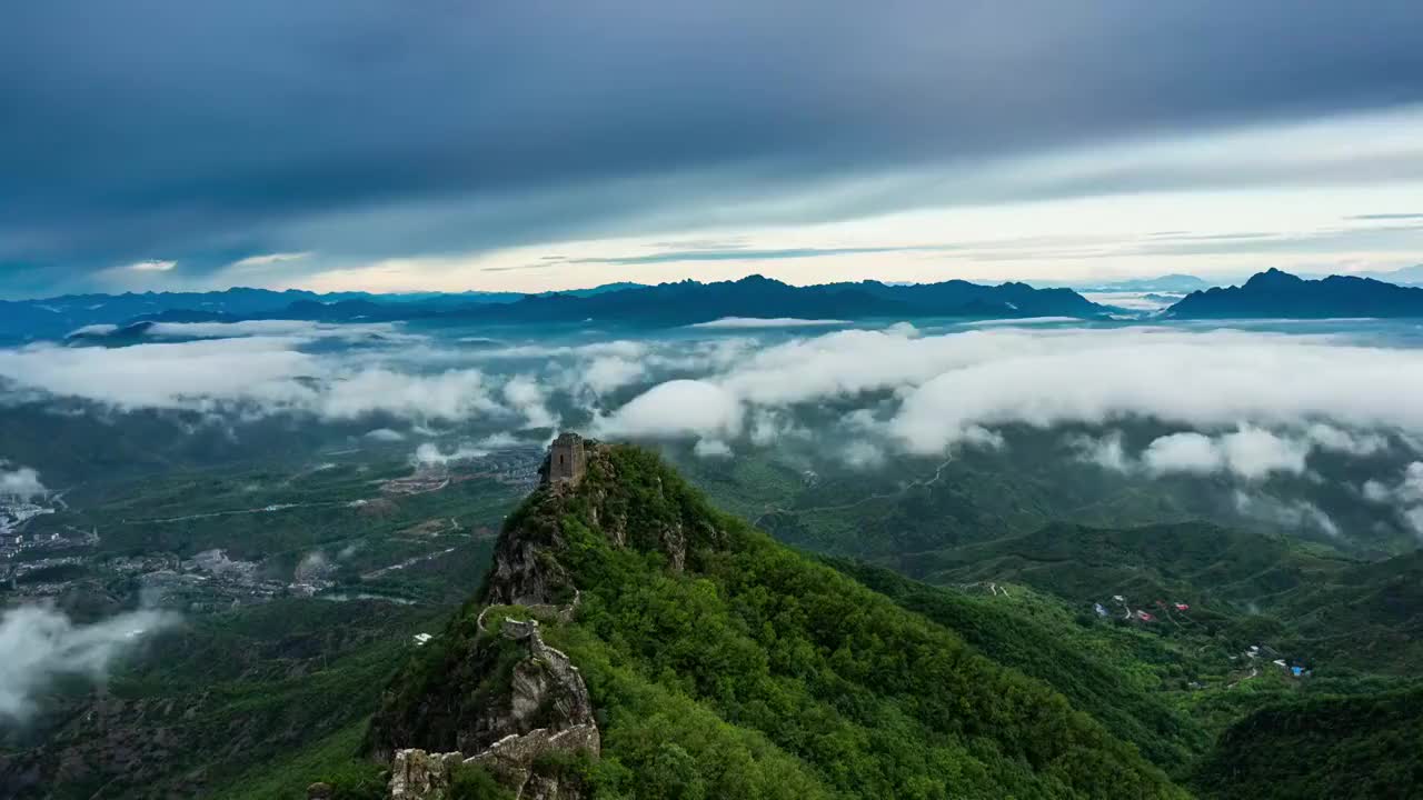 司马台长城云海视频素材