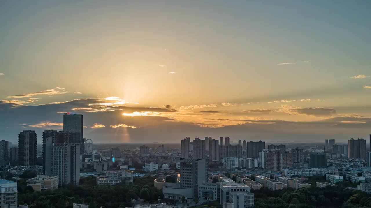 都市日落夜幕降临视频素材