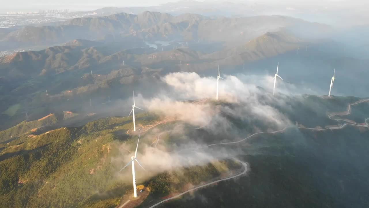 惠州风车山日出云海视频素材