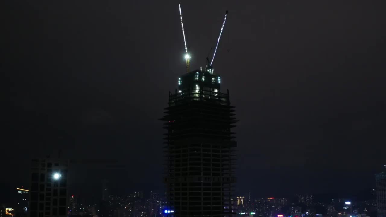 贵州贵阳城市夜景 4K航拍视频视频素材