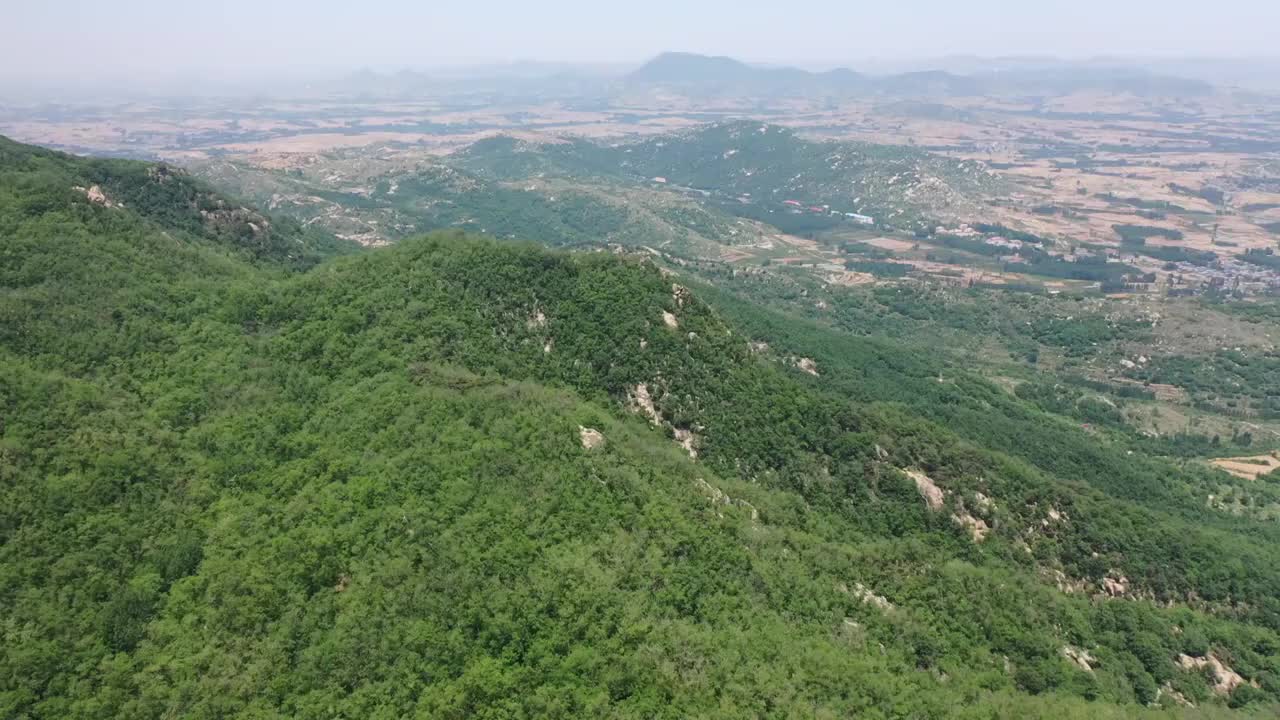 山东枣庄山亭区莲青山群峰拥翠视频素材