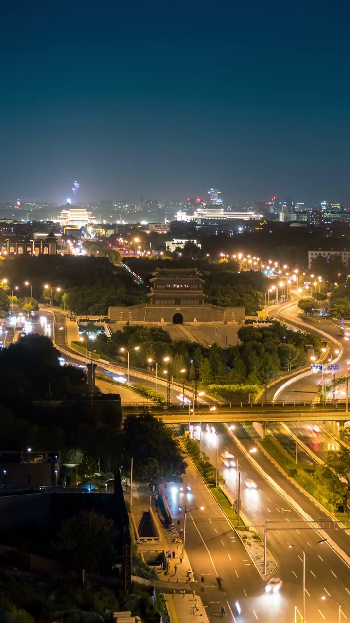 北京永定门夜景视频素材