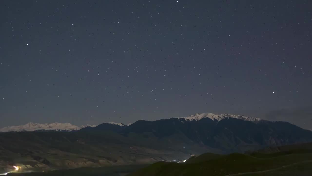 天山银河延时视频素材