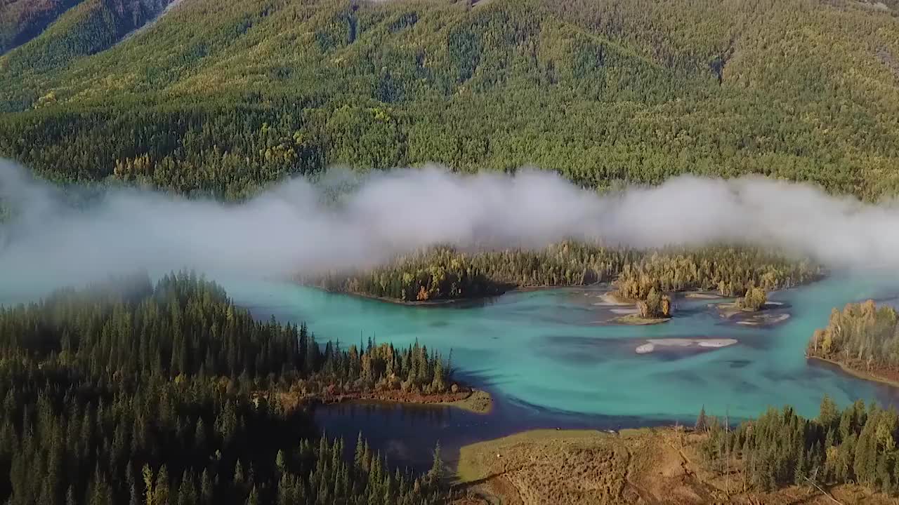 新疆阿勒泰喀纳斯三湾景区视频素材