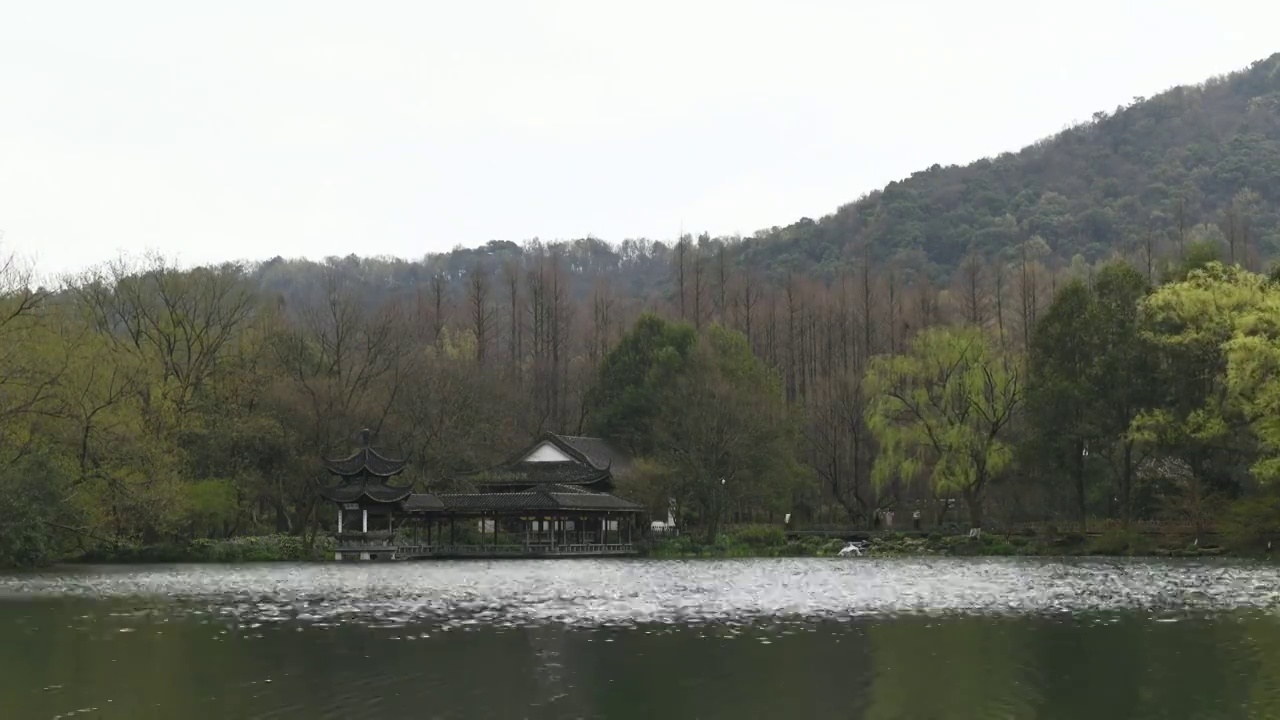 杭州西湖浴鹄湾视频素材