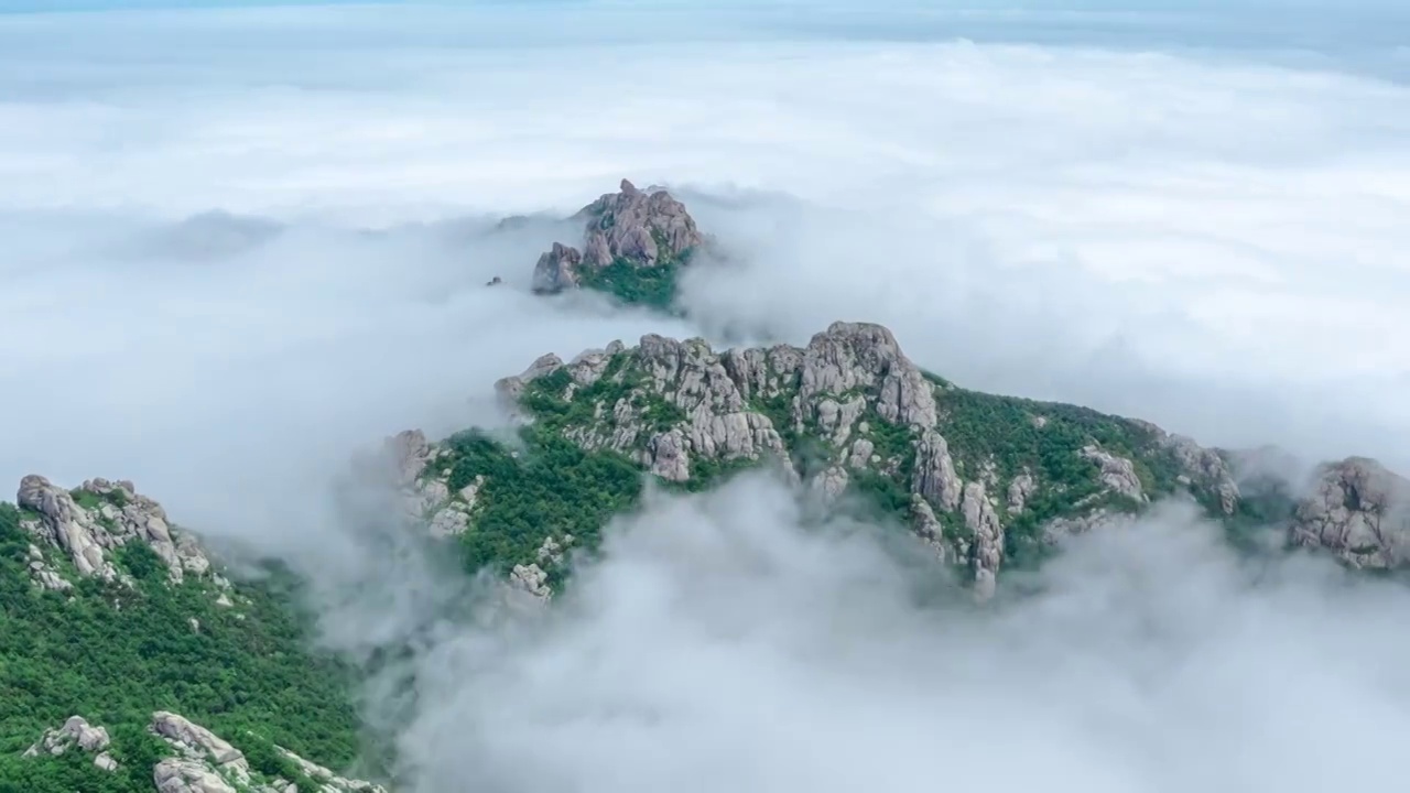 青岛崂山风景区云海视频素材