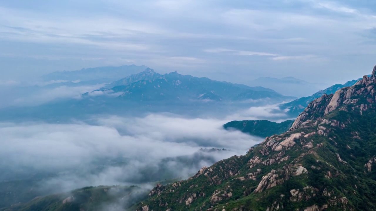 崂山云海视频素材