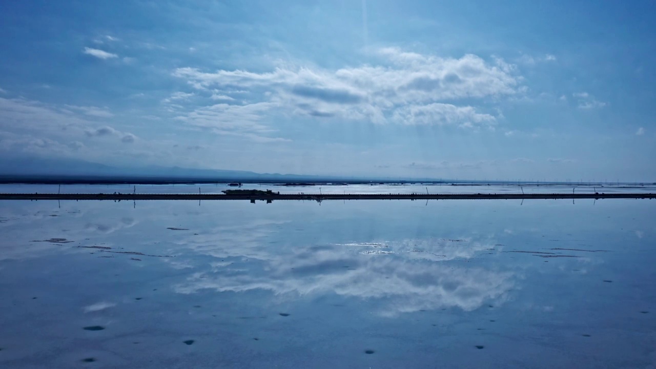 青海海西茶卡盐湖 4K航拍视频视频素材