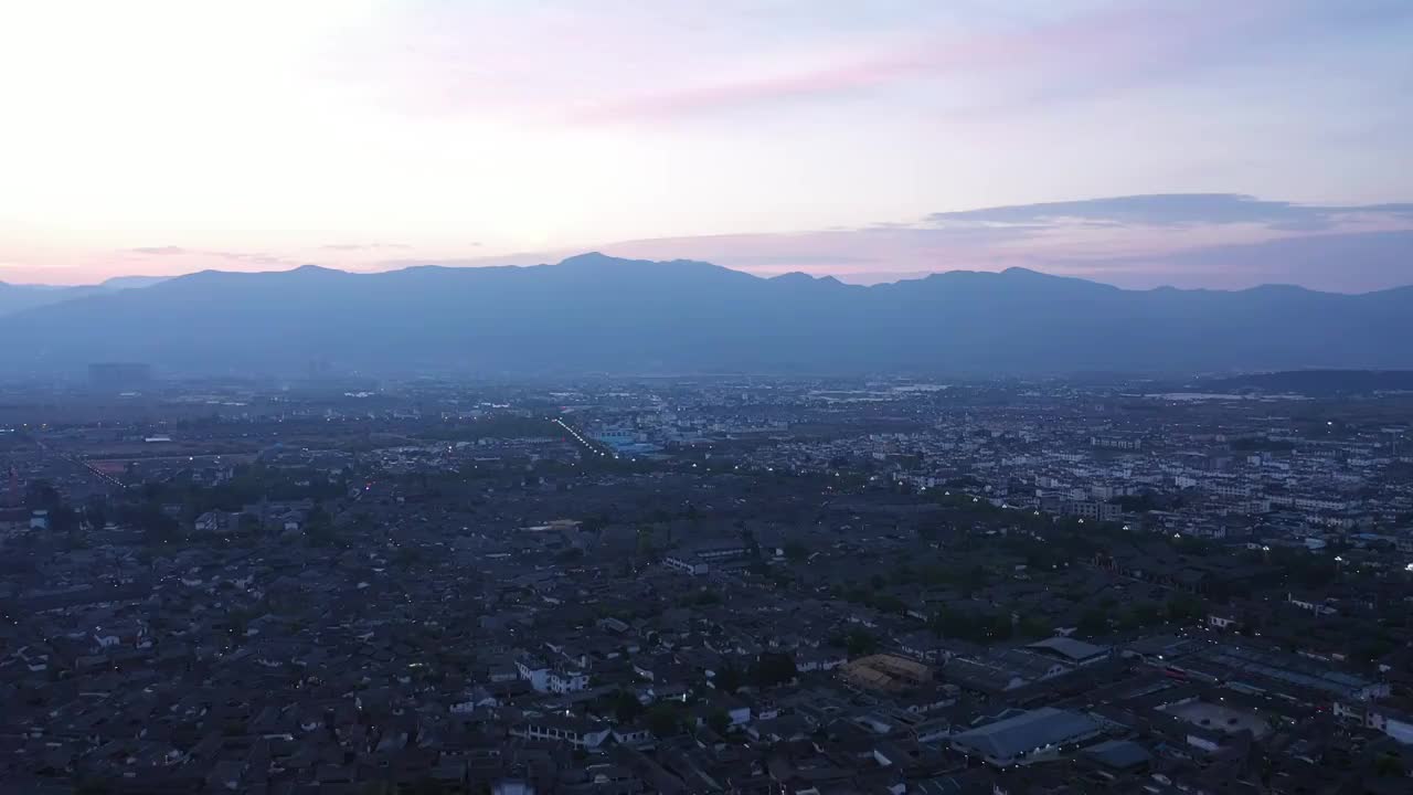 丽江,万古楼,云南省,房屋,玉龙雪山,木府,日出视频素材