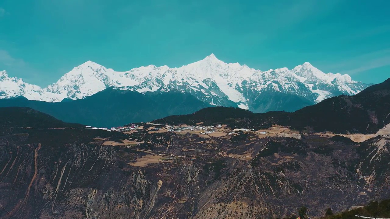 云南省,梅里雪山,香格里拉,山顶视频素材