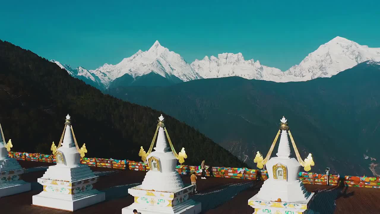 云南省,梅里雪山,香格里拉,山顶视频素材