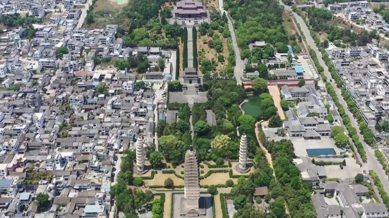 云南省,大理,崇圣寺三塔,著名景点,苍山视频素材