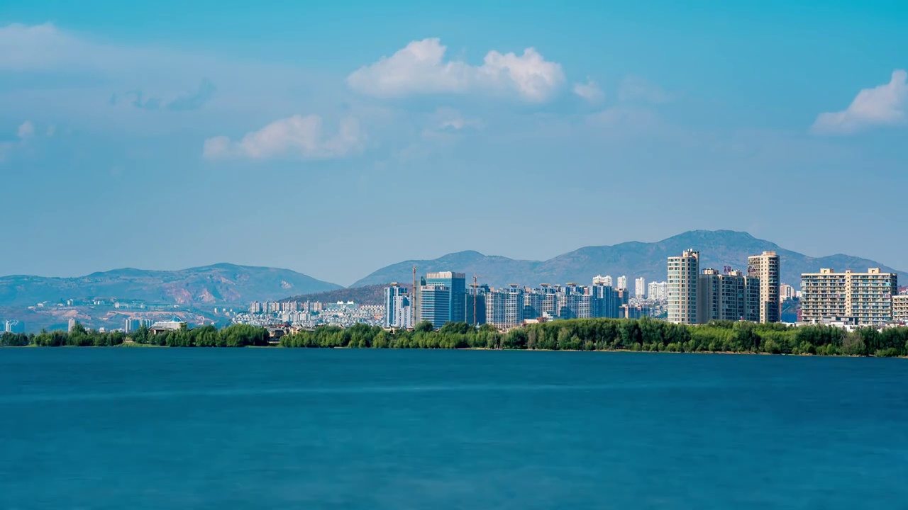 洱海,大理,云南省,天空，苍山视频素材