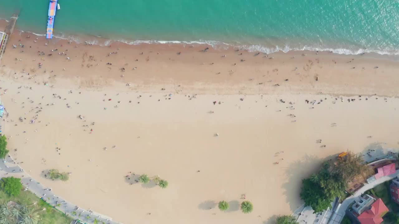 鼓浪屿,鸟瞰,厦门,岛,风景,天空,都市风,海滩视频素材