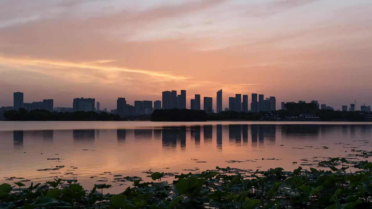 无锡蠡湖日出视频素材