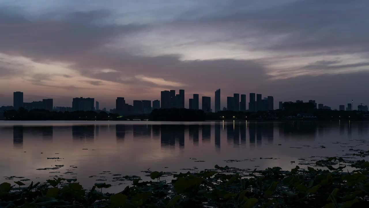 无锡蠡湖朝霞日出视频素材