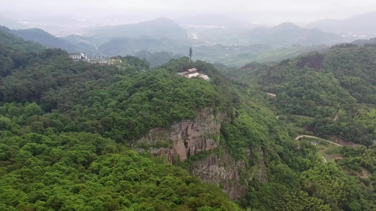 浙江宁波雪窦山风光视频素材