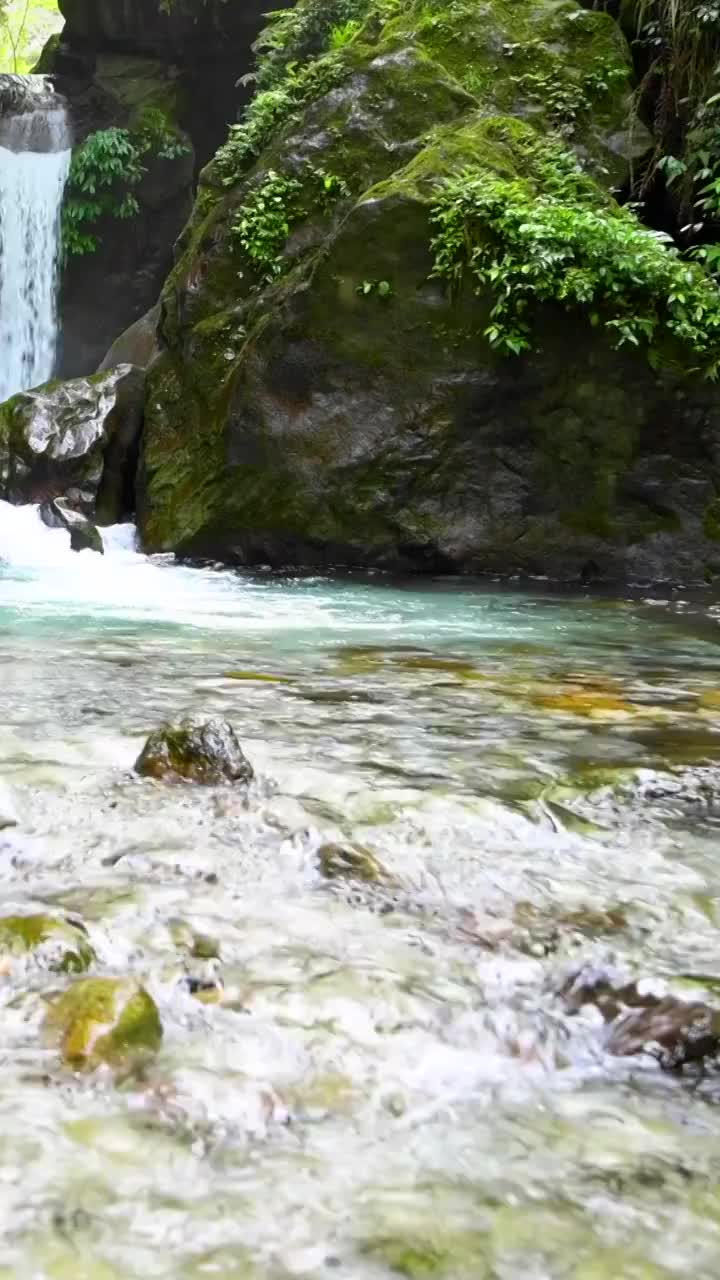 峨眉山的山泉与流瀑视频素材