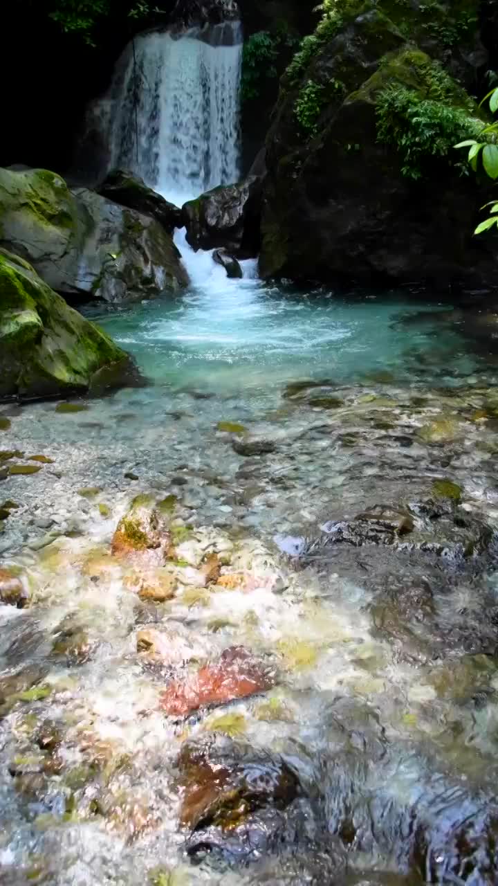 峨眉山的山泉与流瀑视频素材