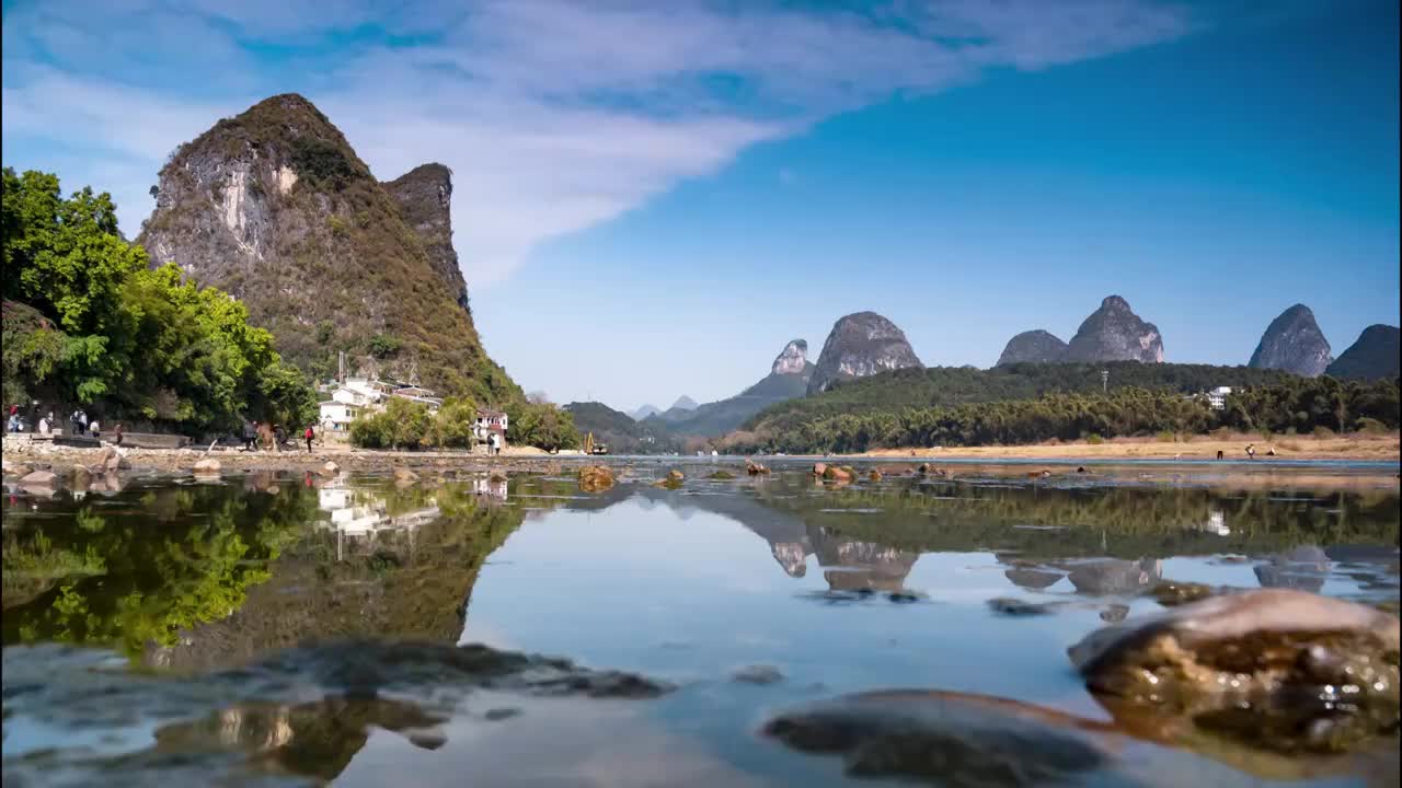 桂林阳朔延时视频素材