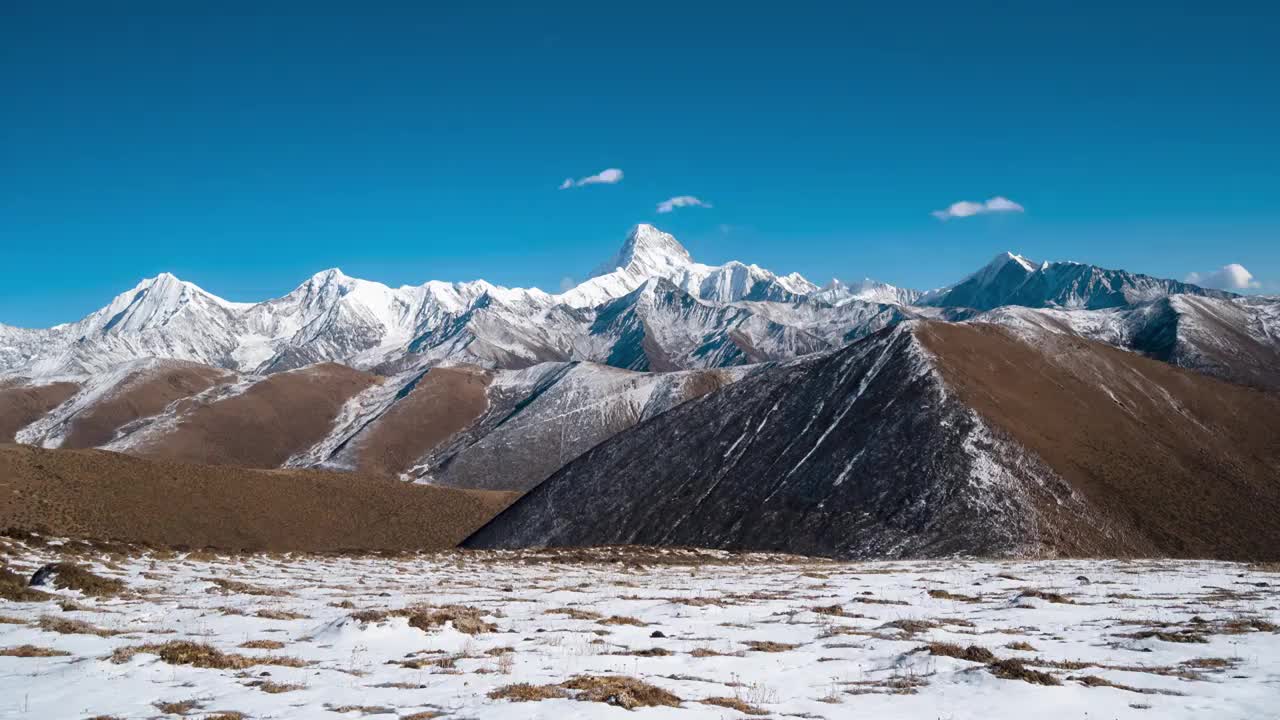 贡嘎雪山6K延时素材视频素材