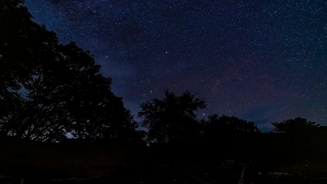 黑龙江鸡西：北大荒兴凯湖的星空视频素材