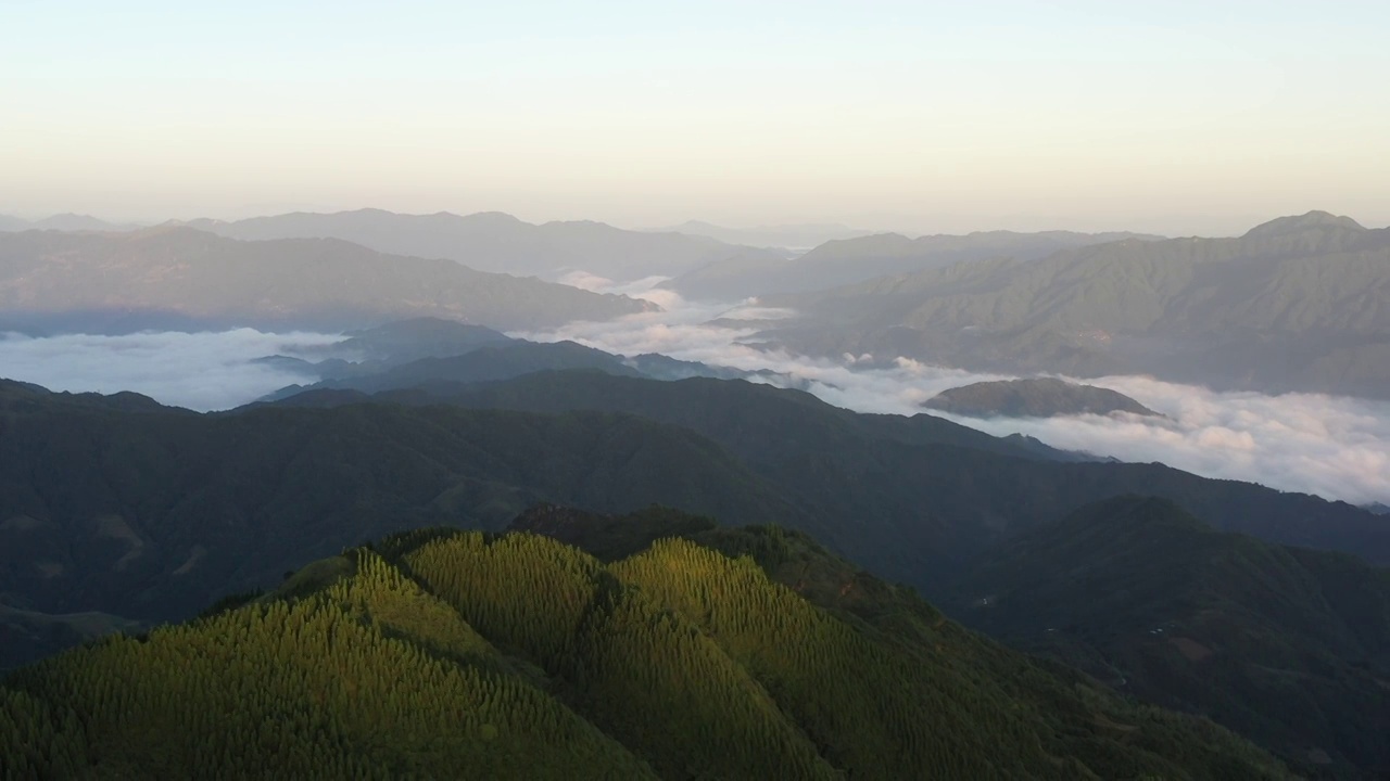 夏天清晨阳光下桂林龙胜潘内梯田风光视频素材