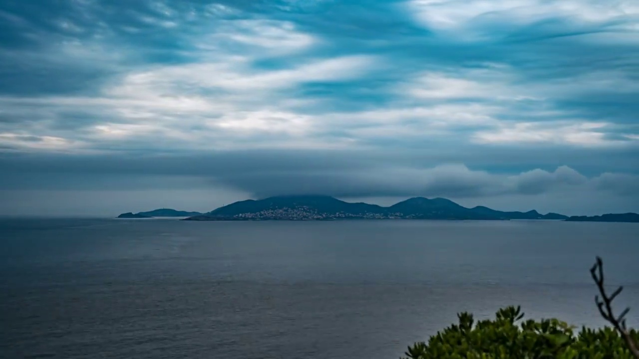 浙江舟山黄龙岛云海视频素材