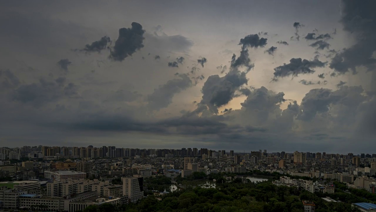 城市乌云延迟视频素材