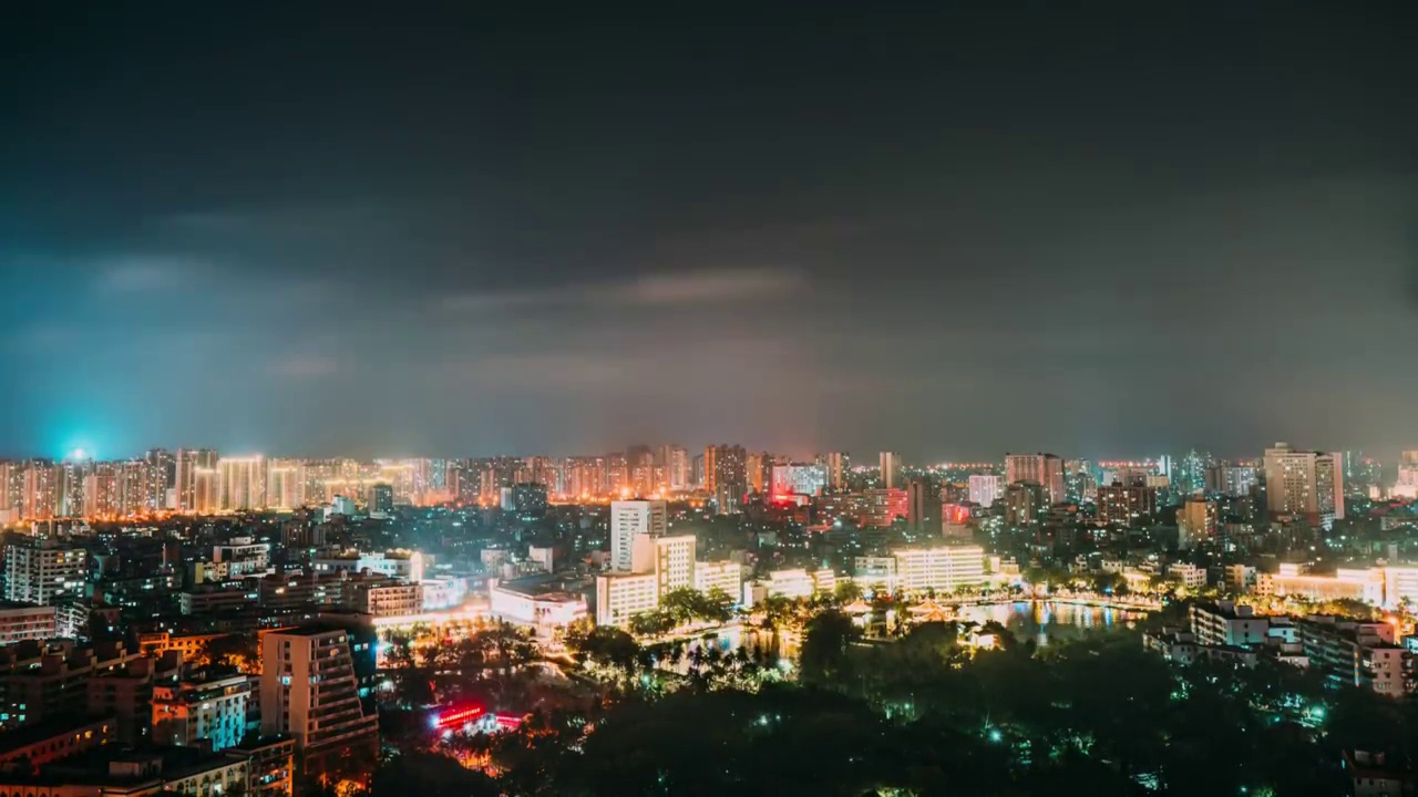 都市夜景风光延迟视频素材