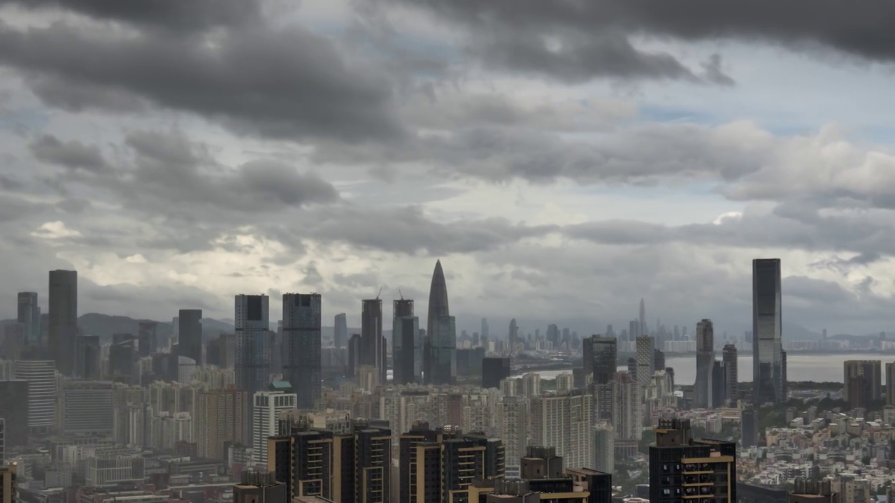 深圳下雨延时摄影视频素材