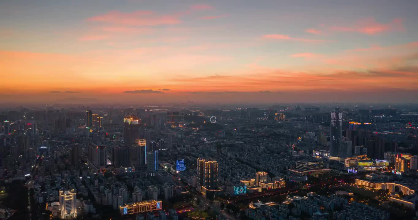 广东省中山市城区地标建筑城市风光延时视频素材