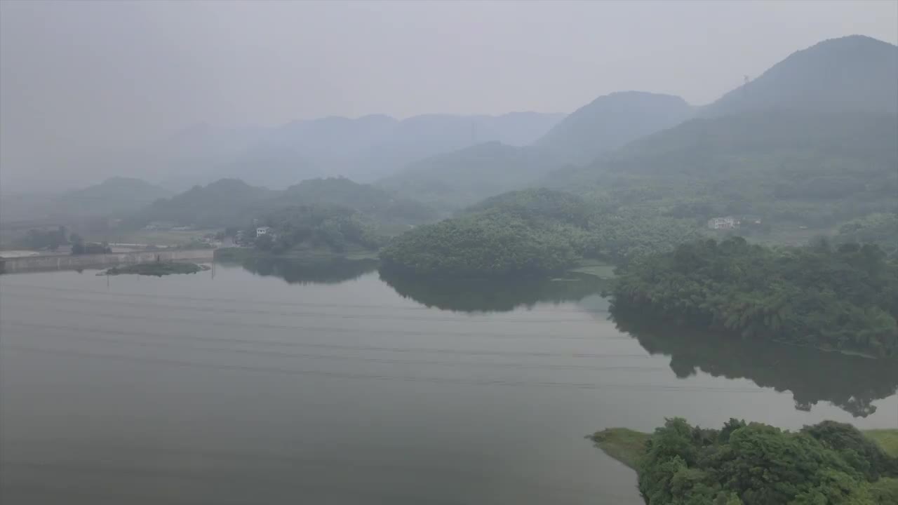 水库上空的白鹭视频素材