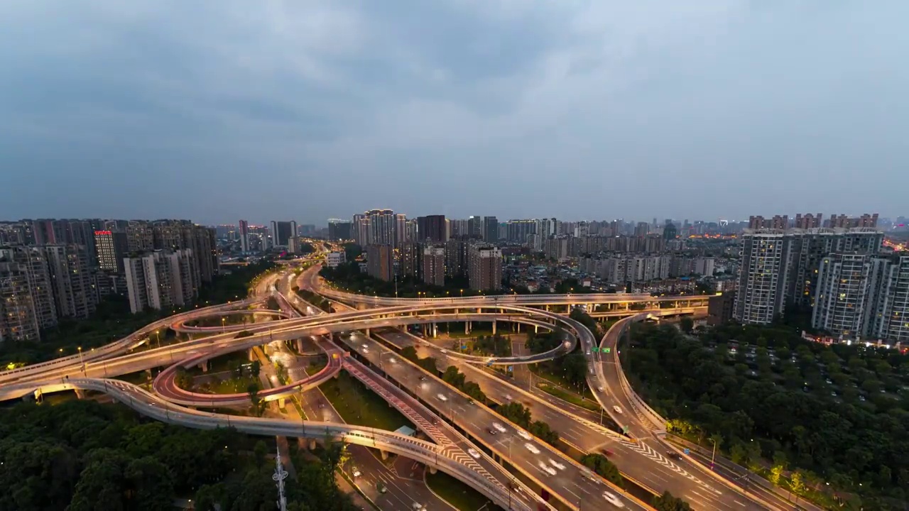 城市立交桥夜景视频素材