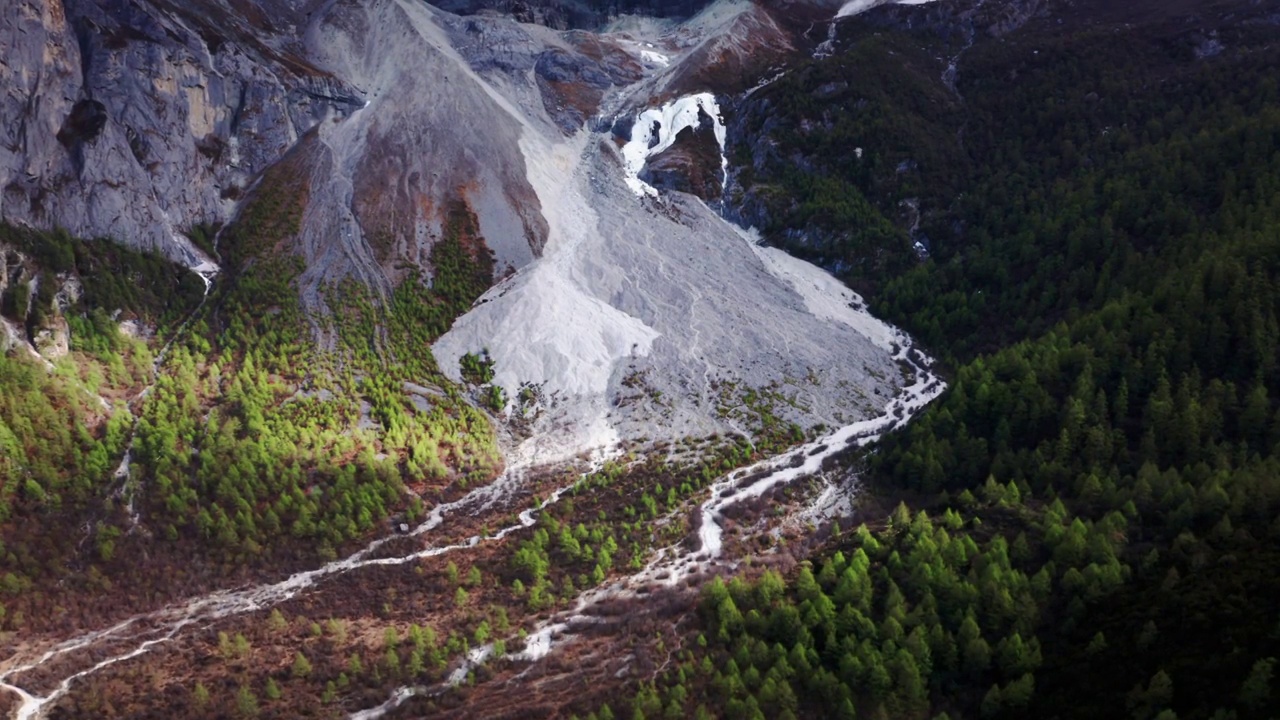 稻城亚丁三神山冰川视频素材