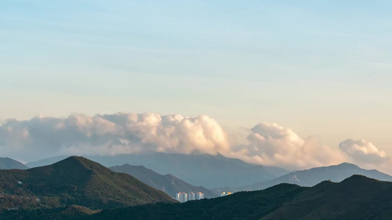 香港大帽山云涌-黄昏延时 4K 30P视频素材