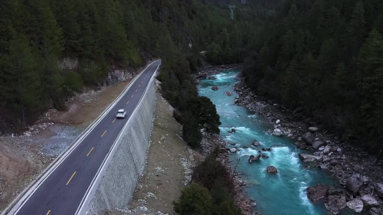 中国最美景观大道川藏南线风光视频素材