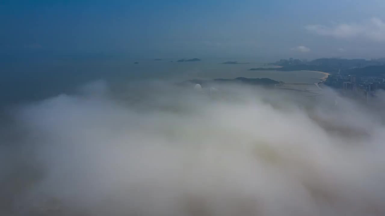 珠海大剧院云海延时视频素材